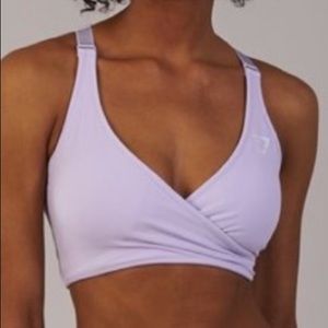 Lilac cross over bra